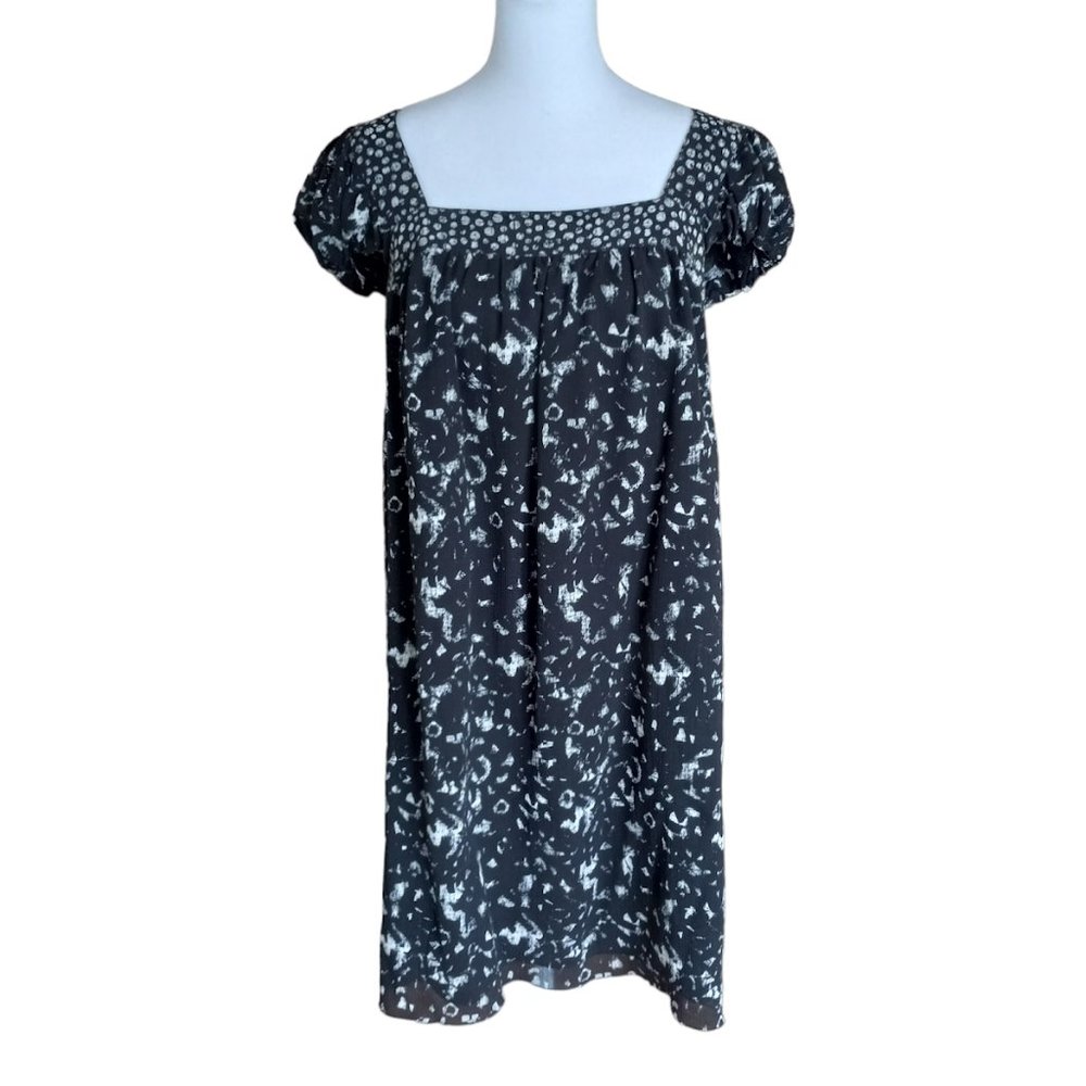 M.S.S.P. Max Studio black and white cotton/silk pullover dress size M